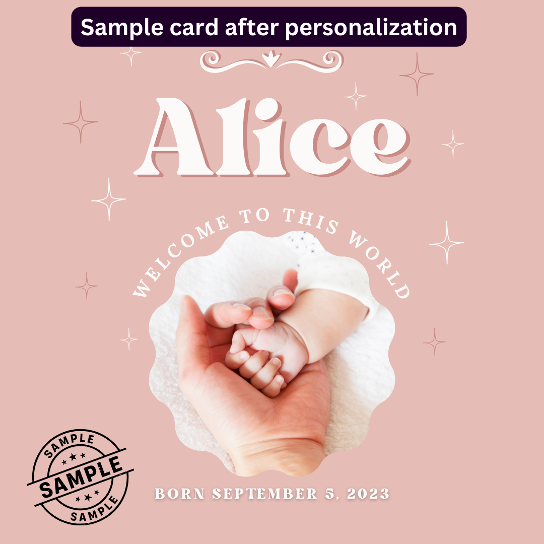 Baby Announcement Post - Image Personalized - creazives