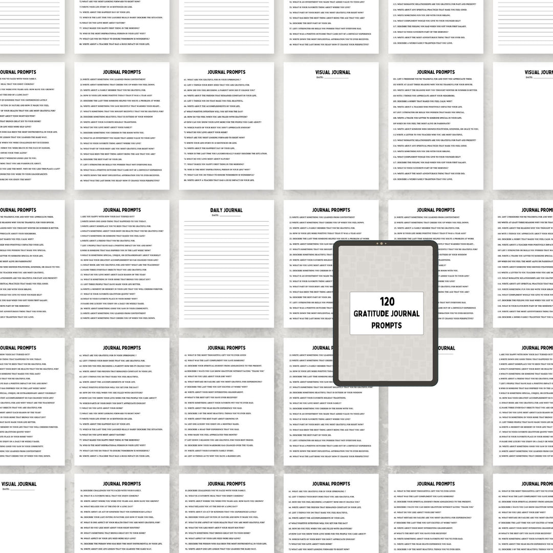 120 Gratitude Journal Prompts - creazives