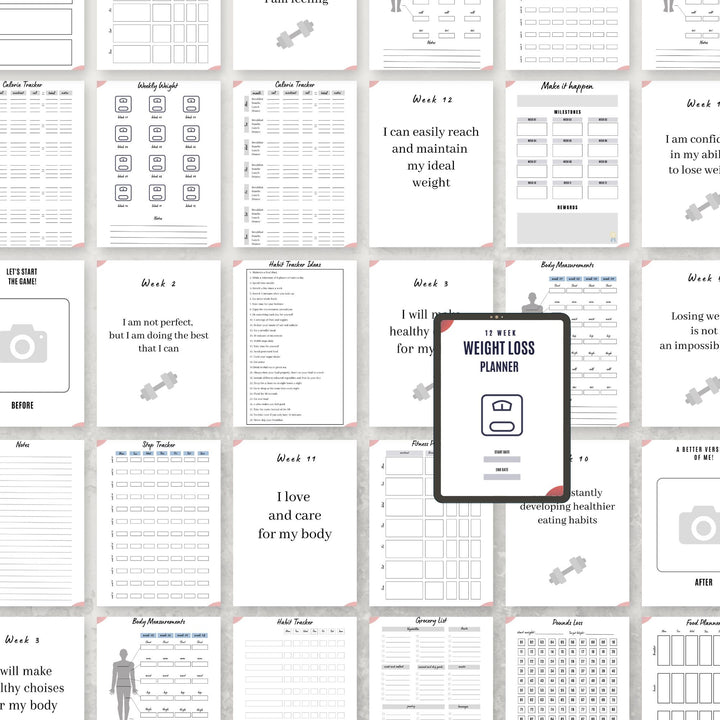 12 Week Weight Loss Planner - creazives