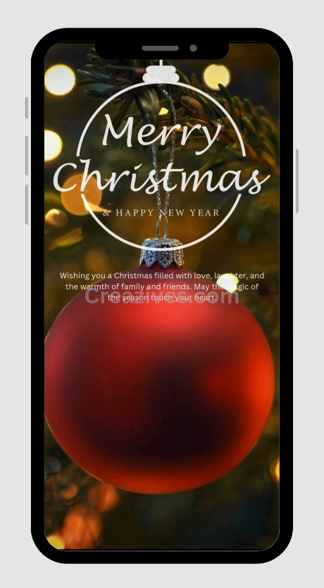 Christmas Greetings Card digital - Post Video - creazives