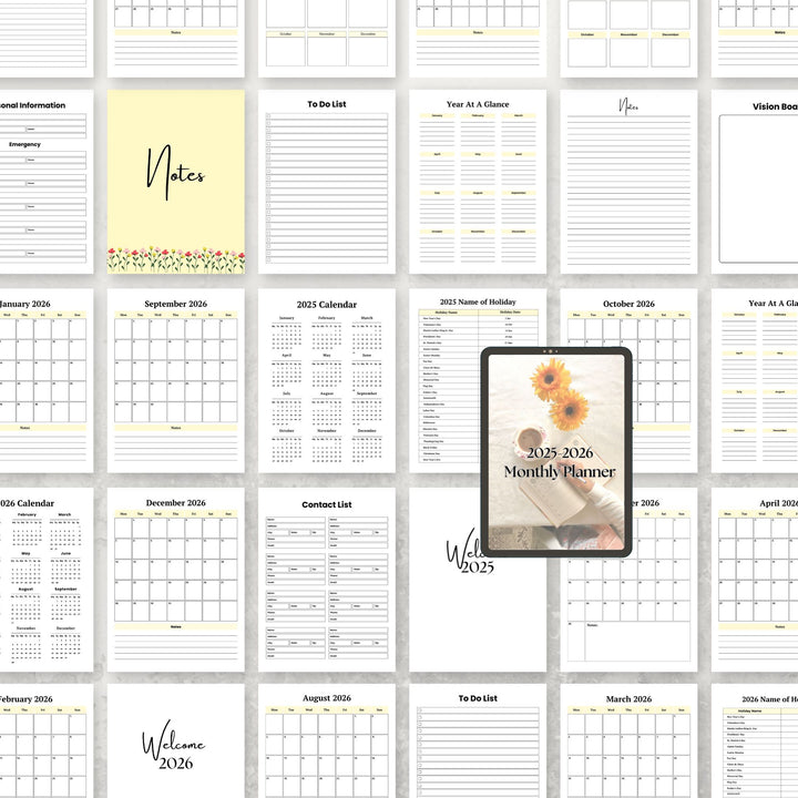2025-2026 MONTHLY PLANNER - creazives