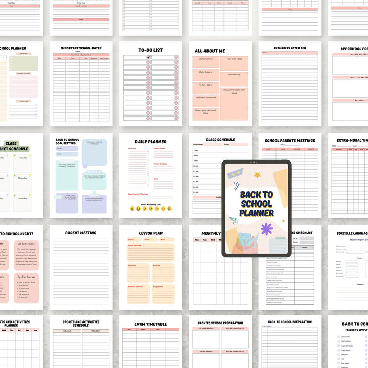 Back To School Planner