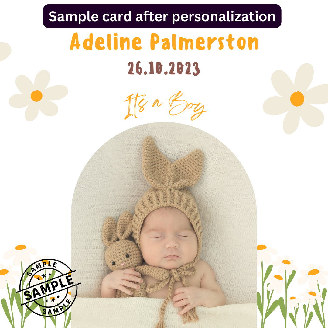 Baby Announcement Post - Image Personalized - creazives