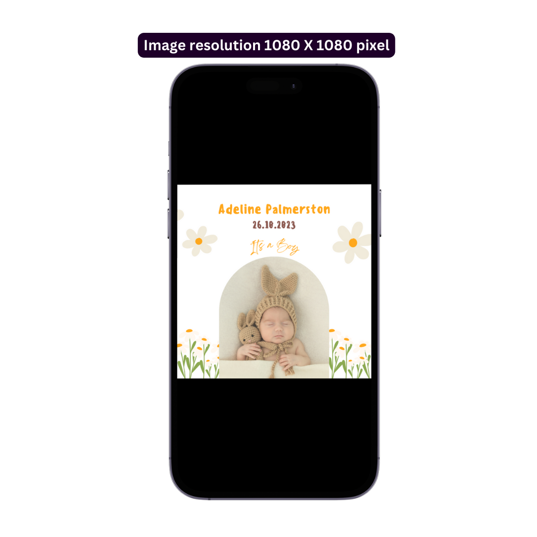 Baby Announcement Post - Image Personalized - creazives