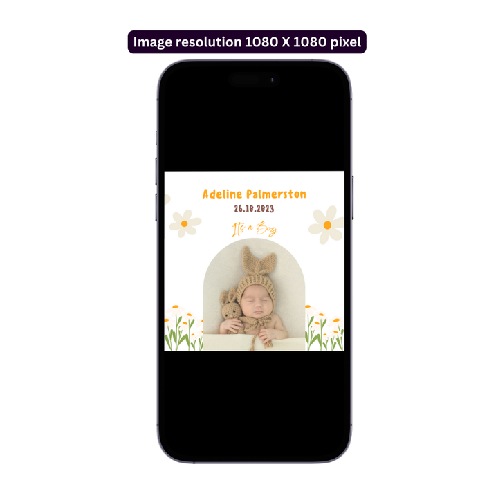 Baby Announcement Post - Image Personalized - creazives