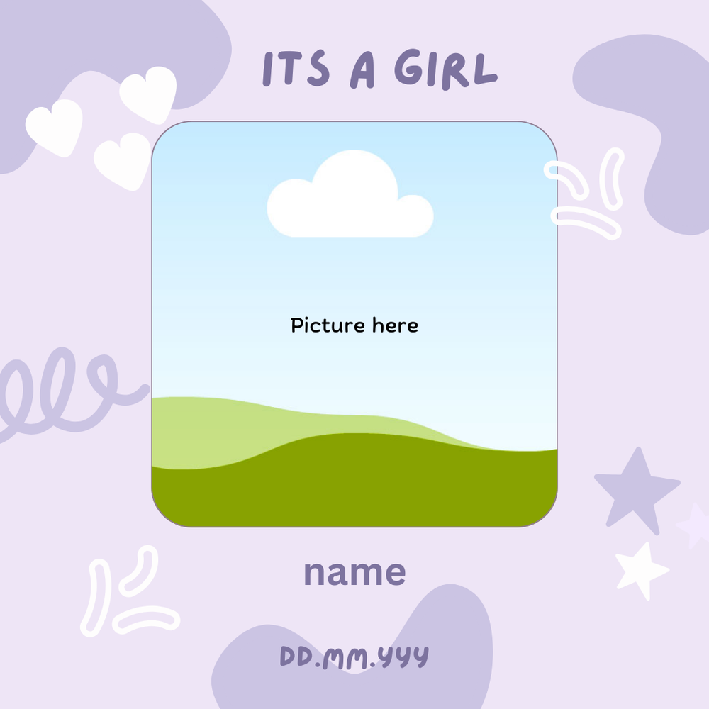 Baby Announcement Post - Image Personalized - creazives