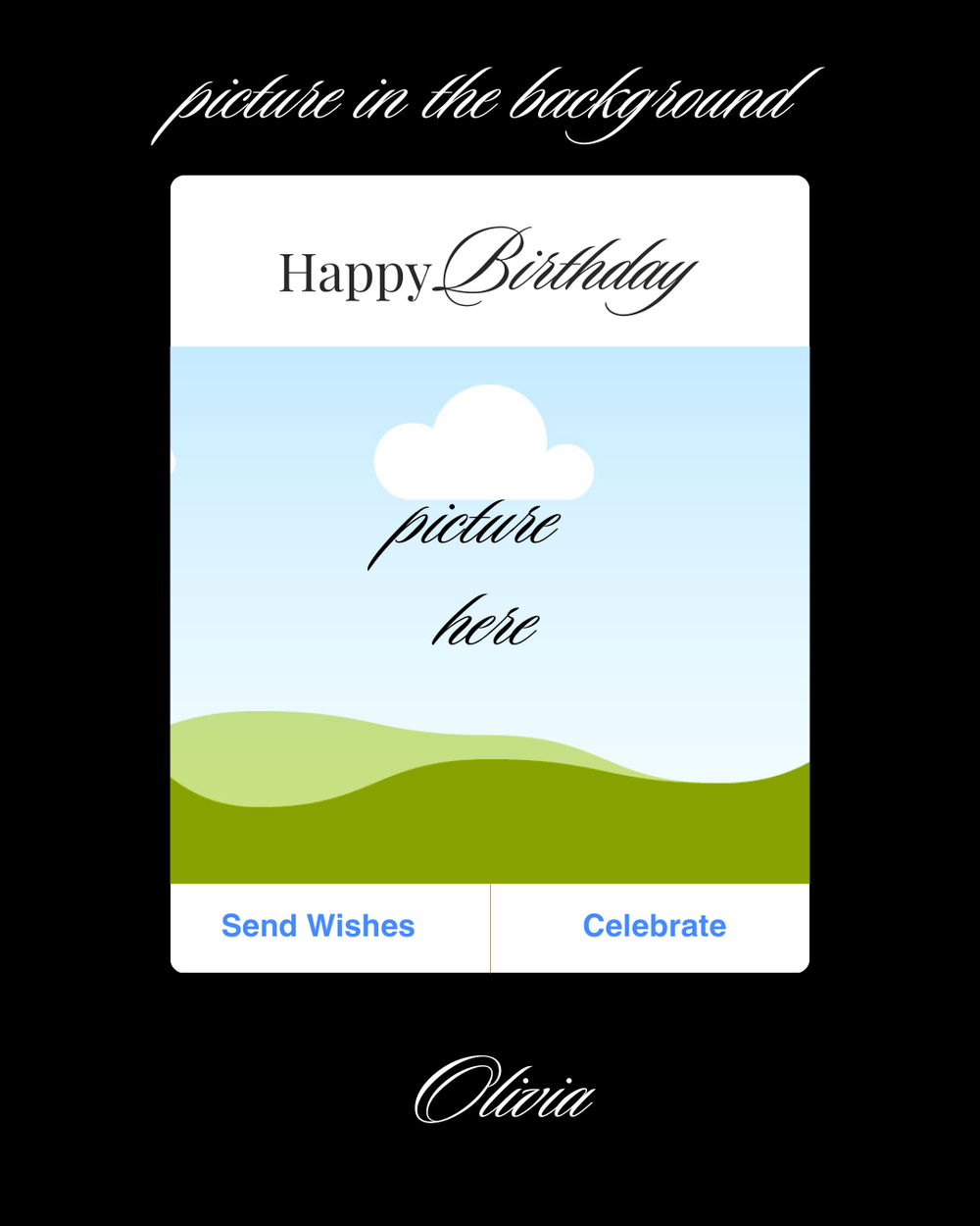 Digital - Happy Birthday Post - Image Personalized