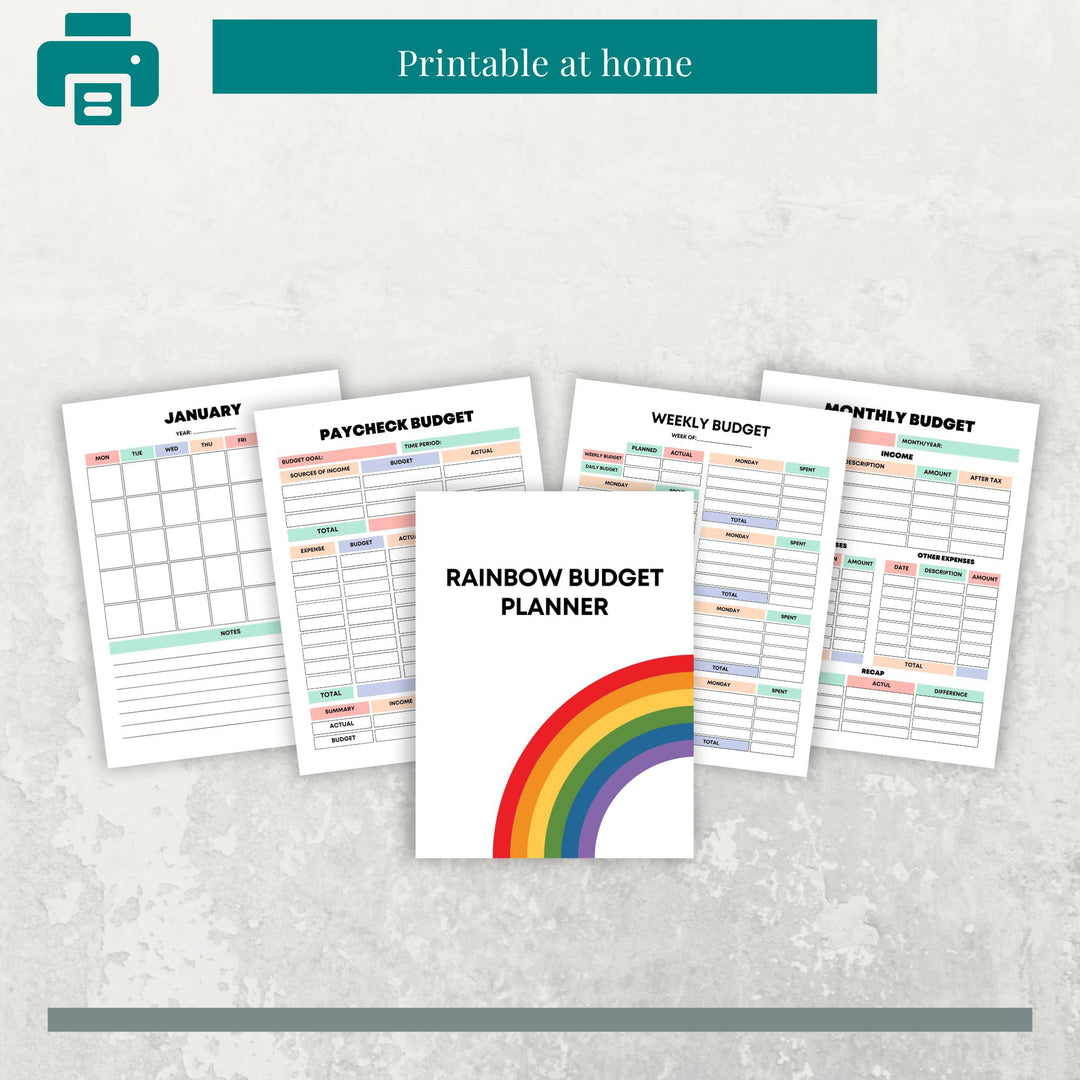 Rainbow Budget Planner