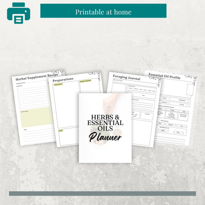 Herbs and Essential Oils Planner - creazives