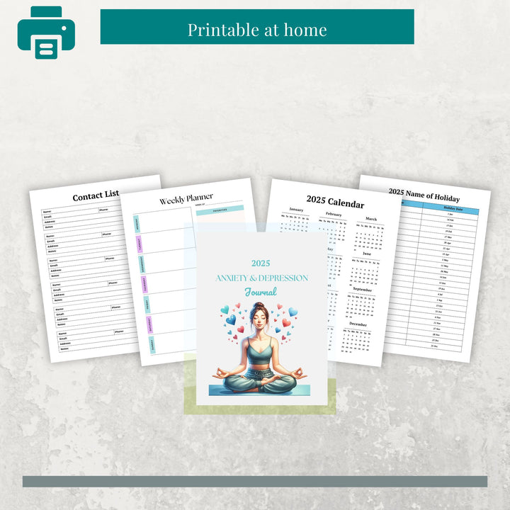 2025 ANXIETY & DEPRESSION WORKBOOK - creazives