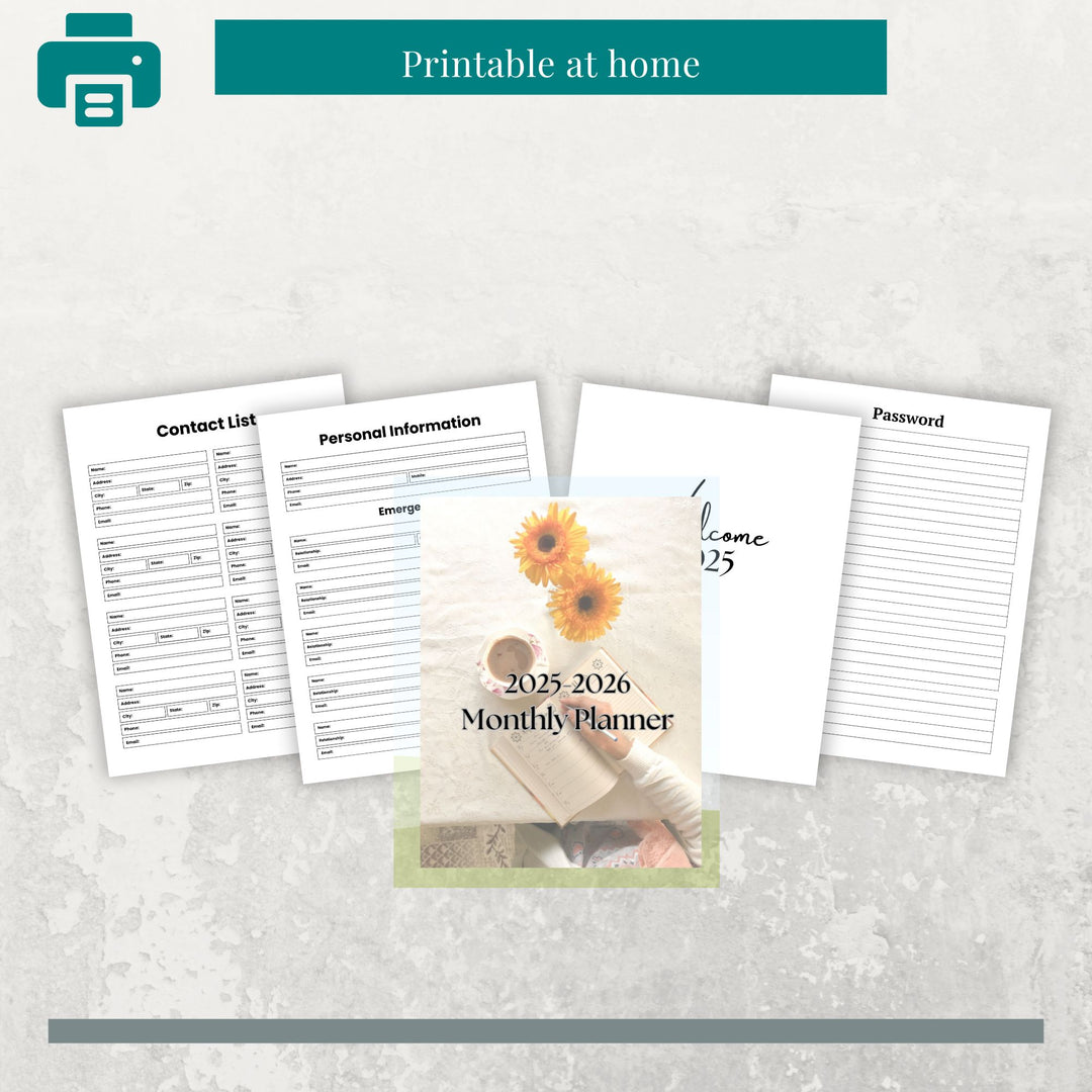 2025-2026 MONTHLY PLANNER - creazives
