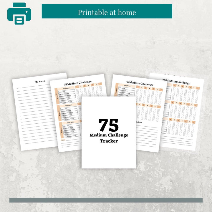 75 Medium Challenge Tracker - creazives