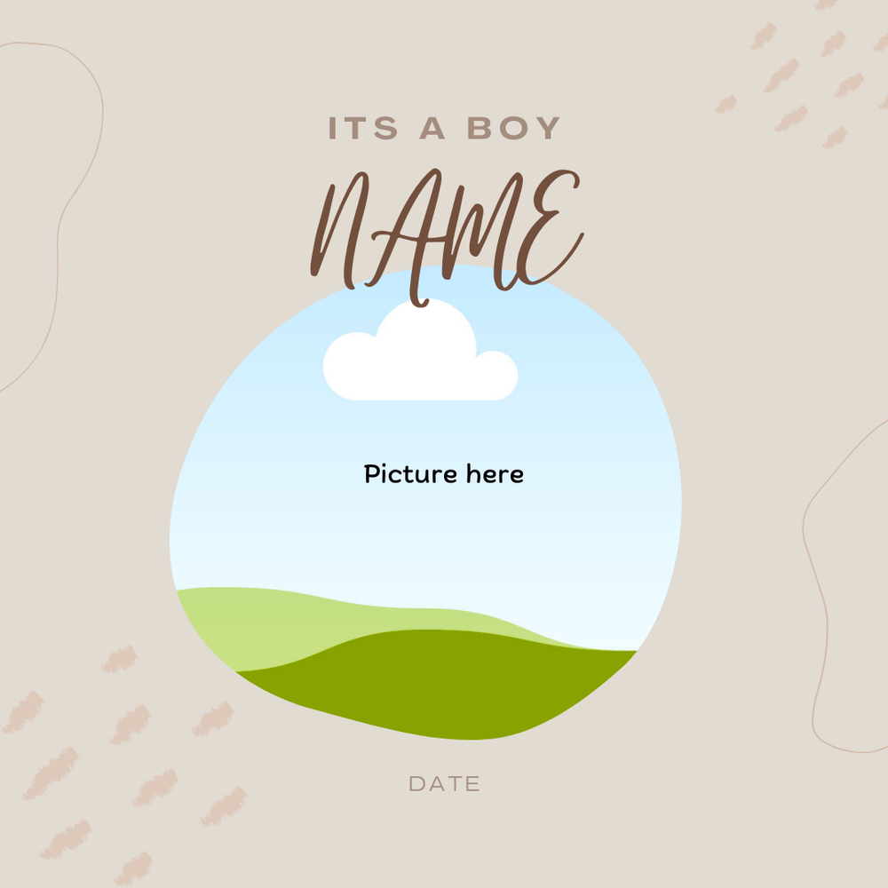 Baby Announcement Post - Image Personalized - creazives