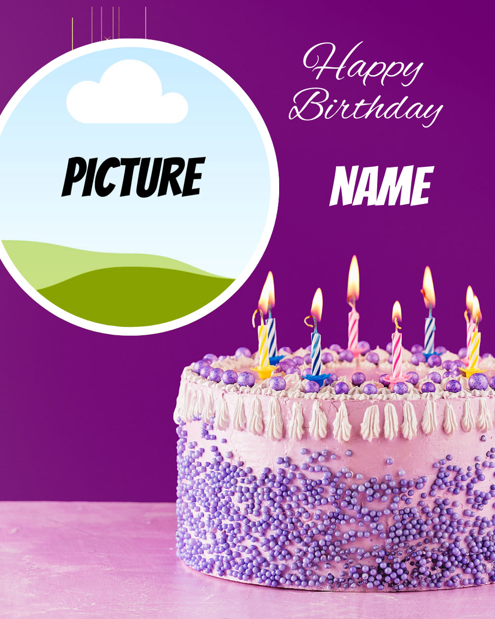 Digital - Happy Birthday Post - Image Personalized