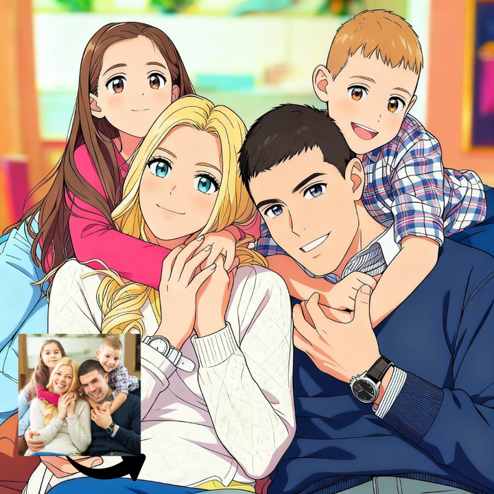Custom Anime Portrait from Your Photo | Personalized Digital Art