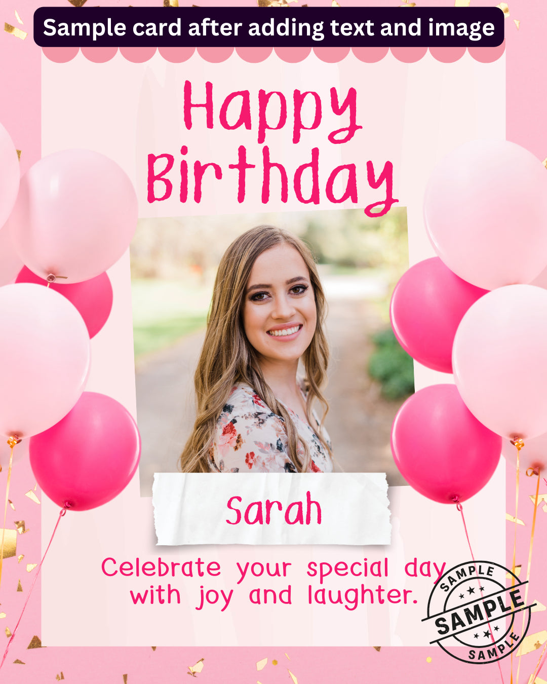Digital - Happy Birthday Post - Image Personalized