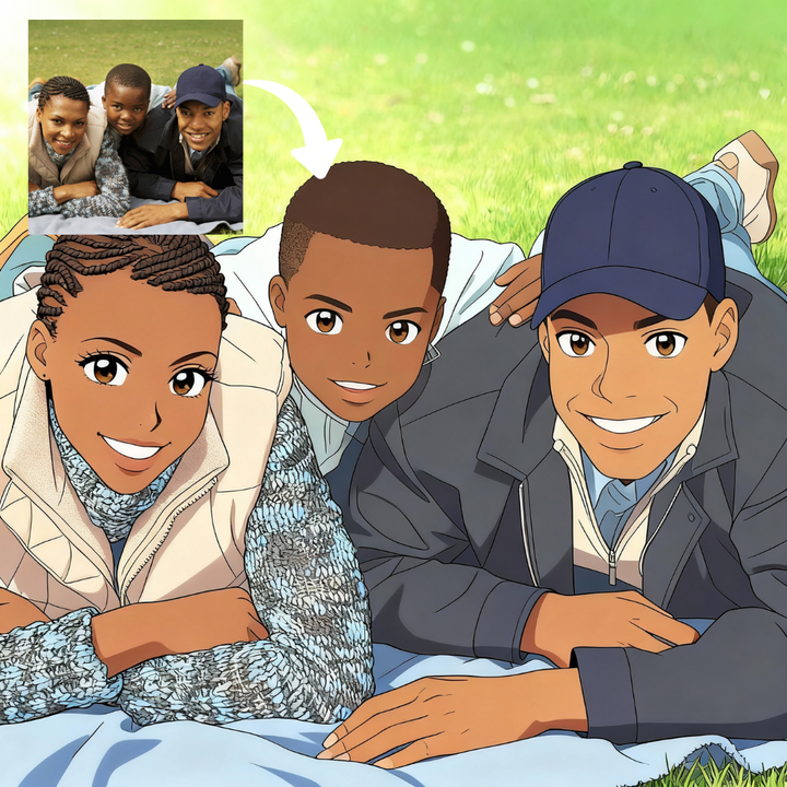 Custom Anime Portrait from Your Photo | Personalized Digital Art