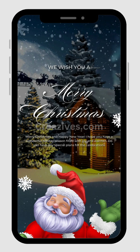 Christmas Greetings Card digital - Post Video - creazives