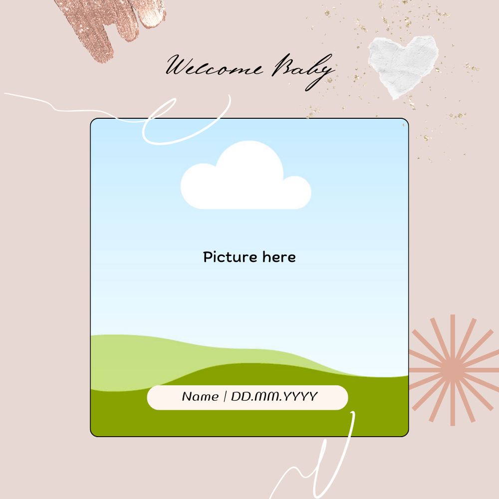 Baby Announcement Post - Image Personalized - creazives