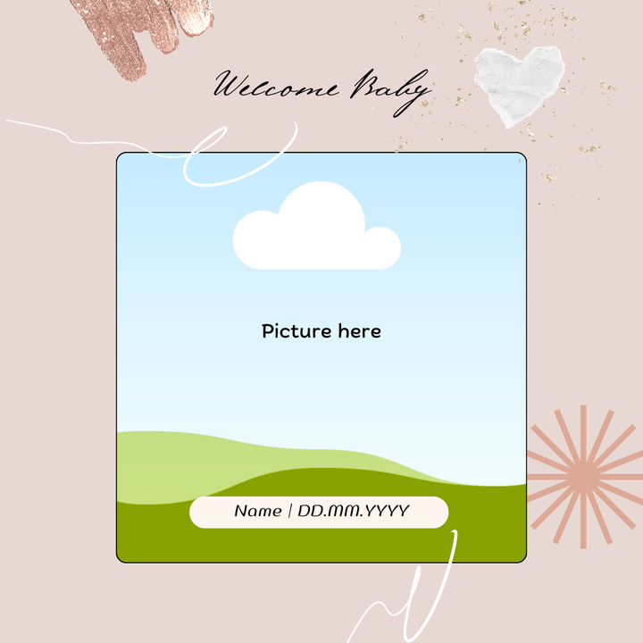 Baby Announcement Post - Image Personalized - creazives