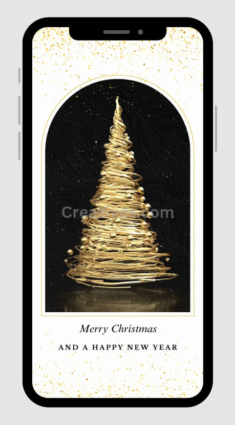 Christmas Greetings Card digital - Post Video - creazives