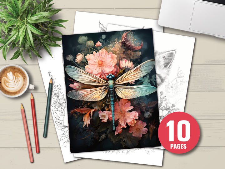 Digital - Dragonflies Coloring Book