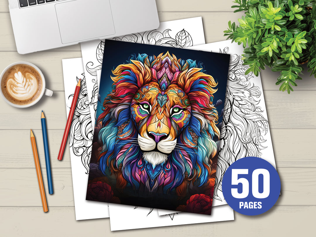 Digital - Lions Mandela Coloring Books 02