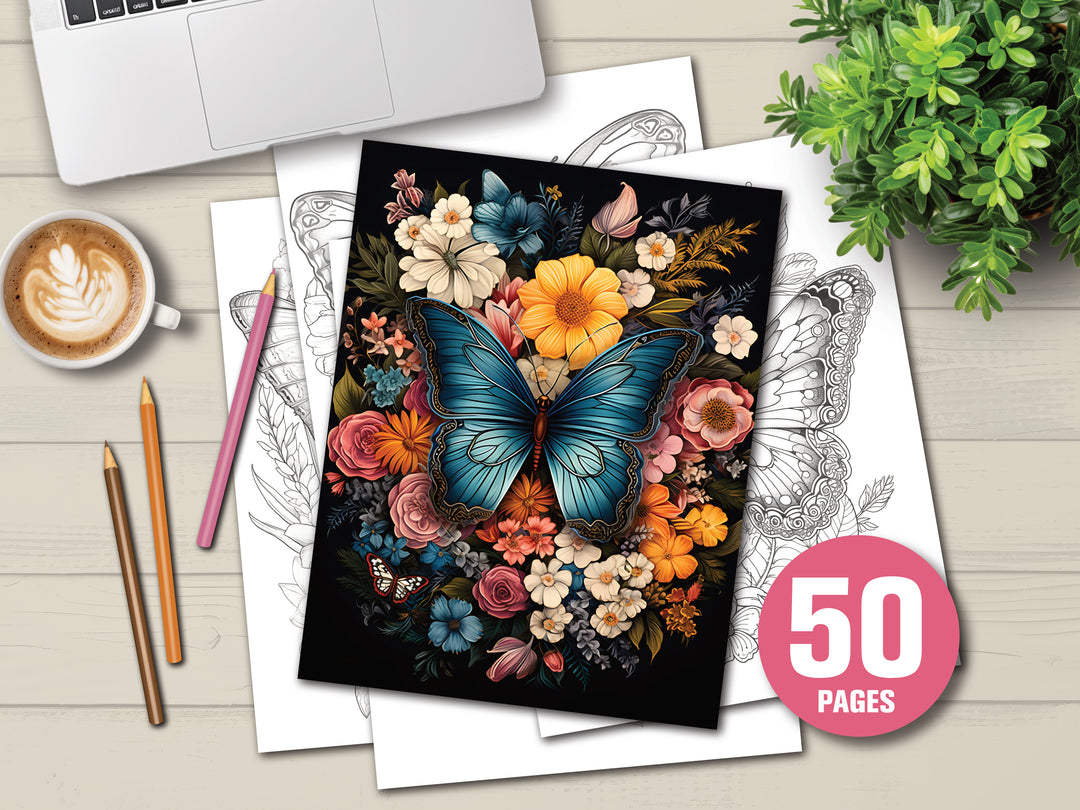Digital - Butterlies Coloring Book 02