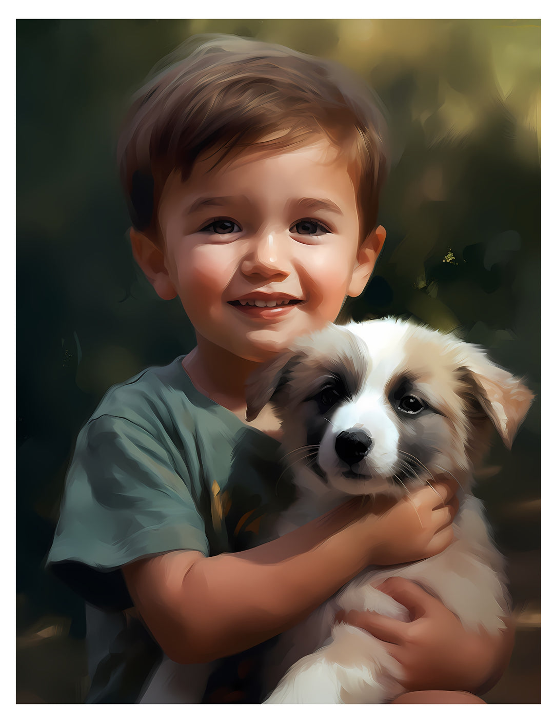 Boys with Dogs Coloring Book