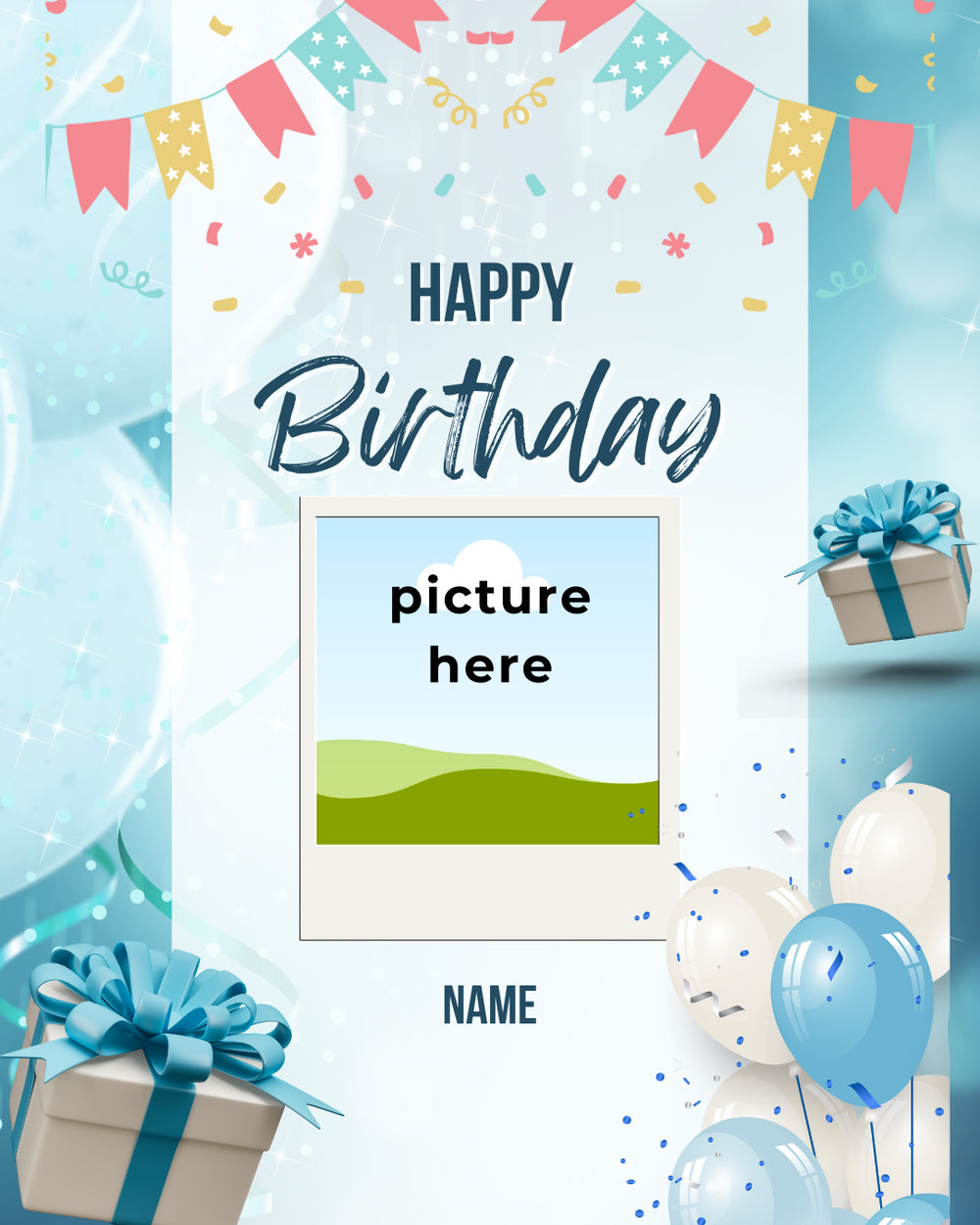 Digital - Happy Birthday Post - Image Personalized
