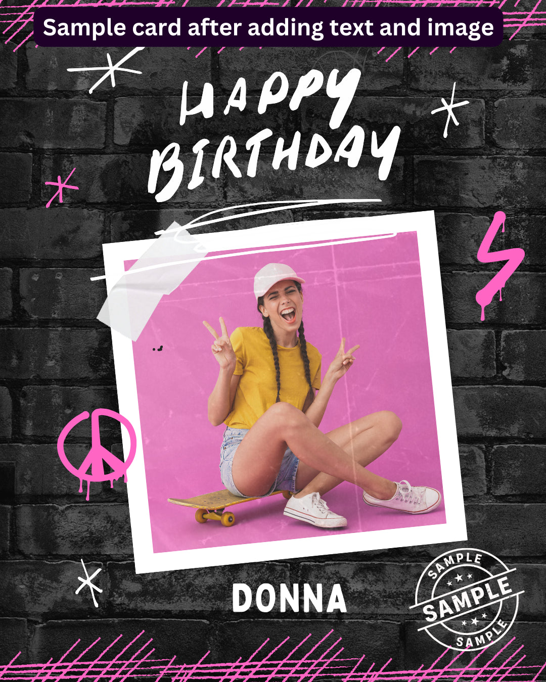 Digital - Happy Birthday Post - Image Personalized