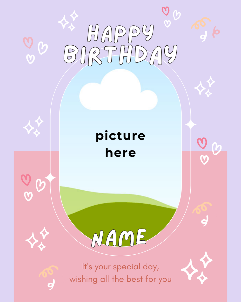 Digital - Happy Birthday Post - Image Personalized