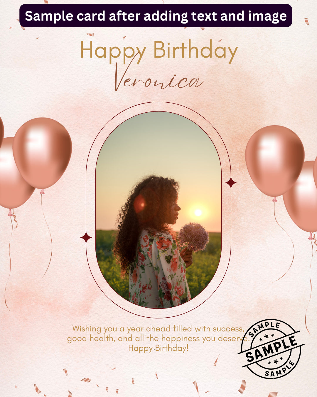 Digital - Happy Birthday Post - Image Personalized