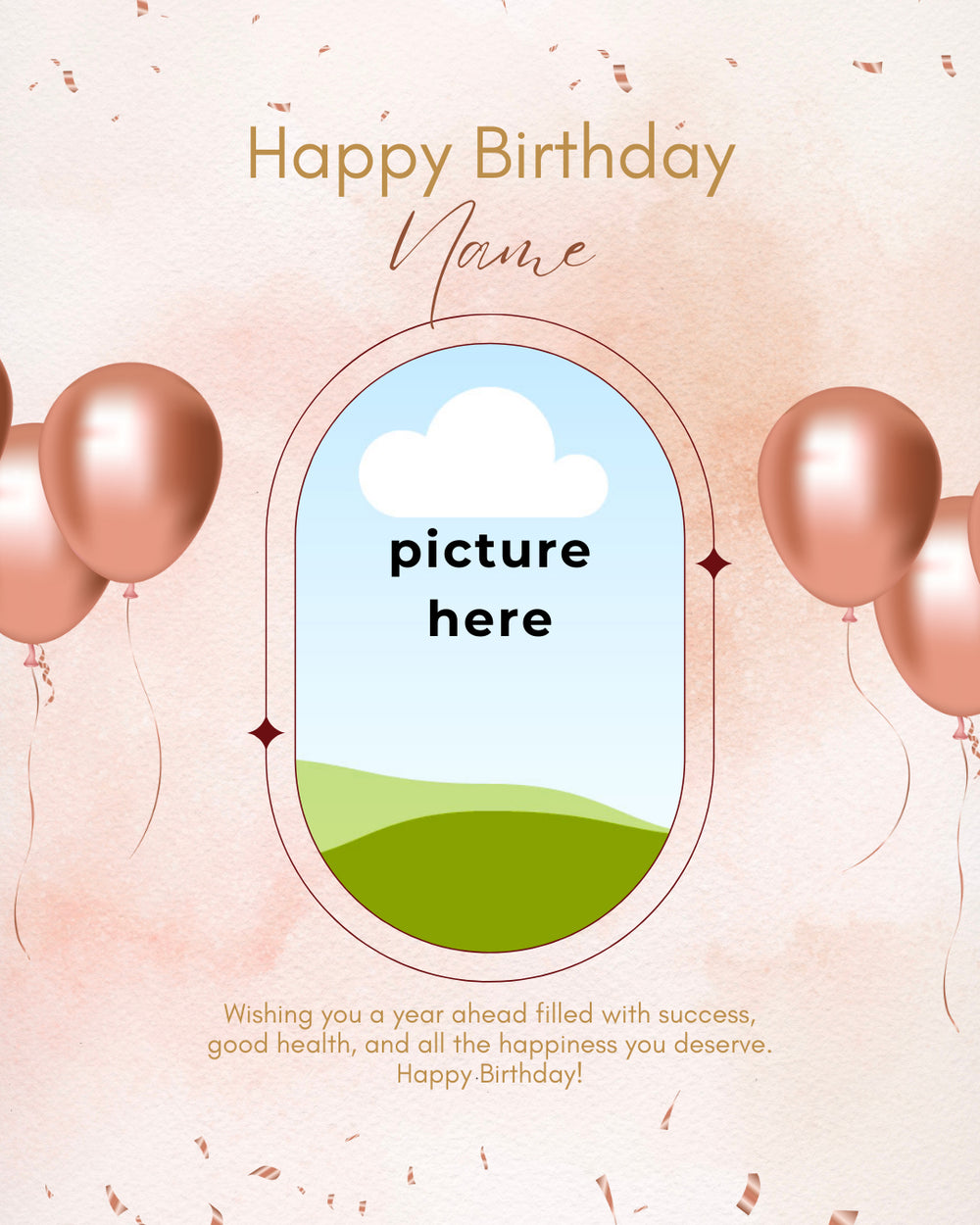 Digital - Happy Birthday Post - Image Personalized
