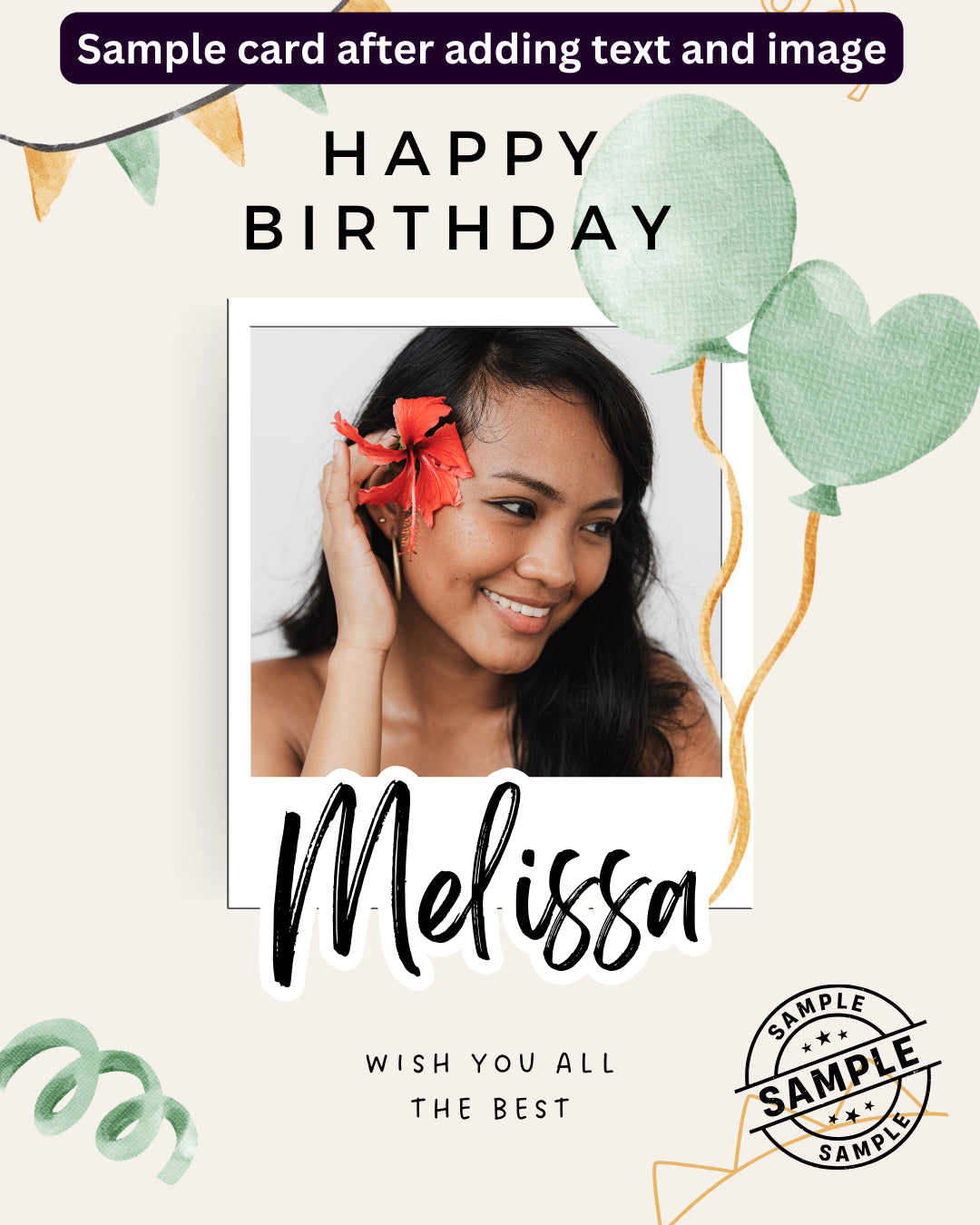 Digital - Happy Birthday Post - Image Personalized