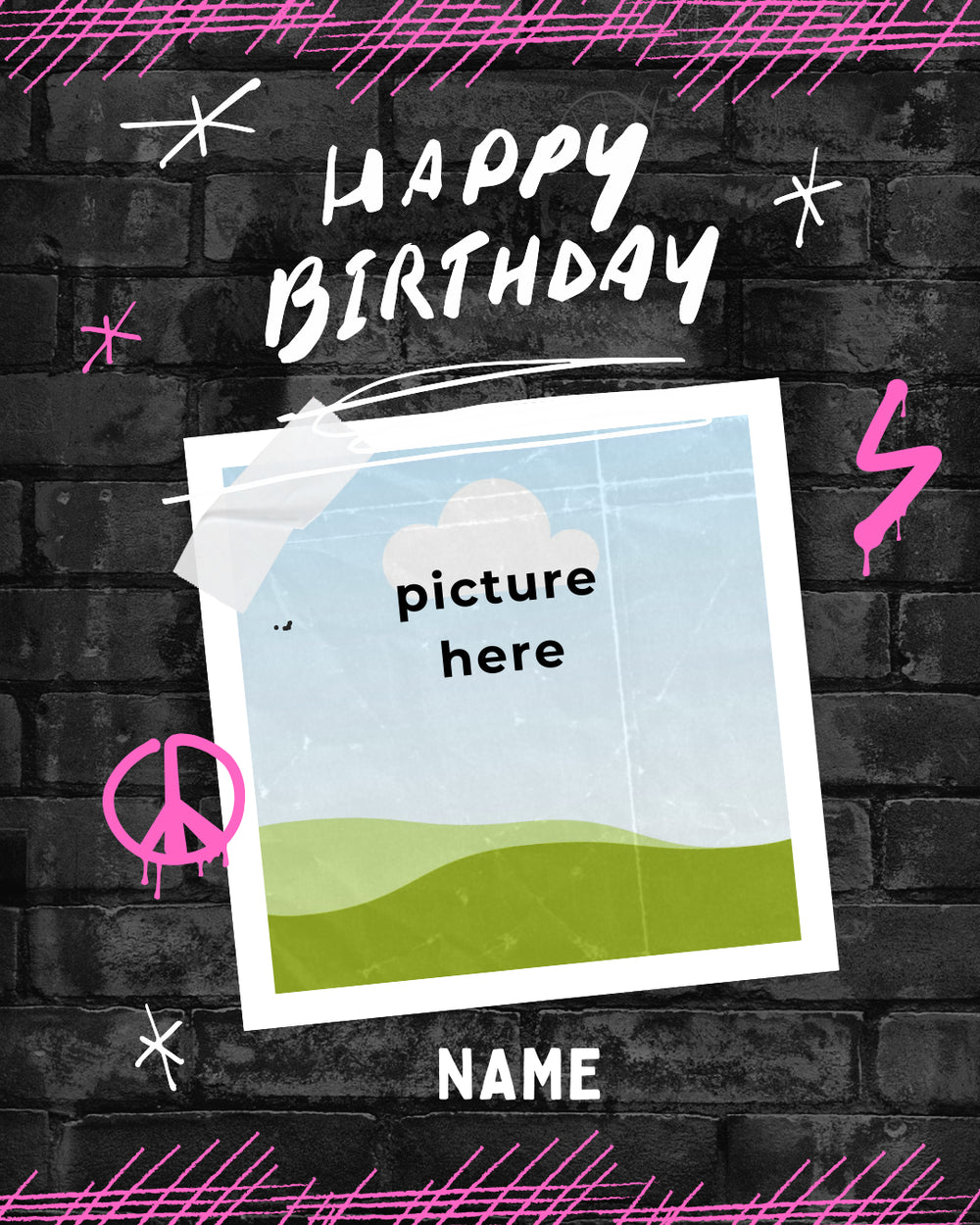 Digital - Happy Birthday Post - Image Personalized
