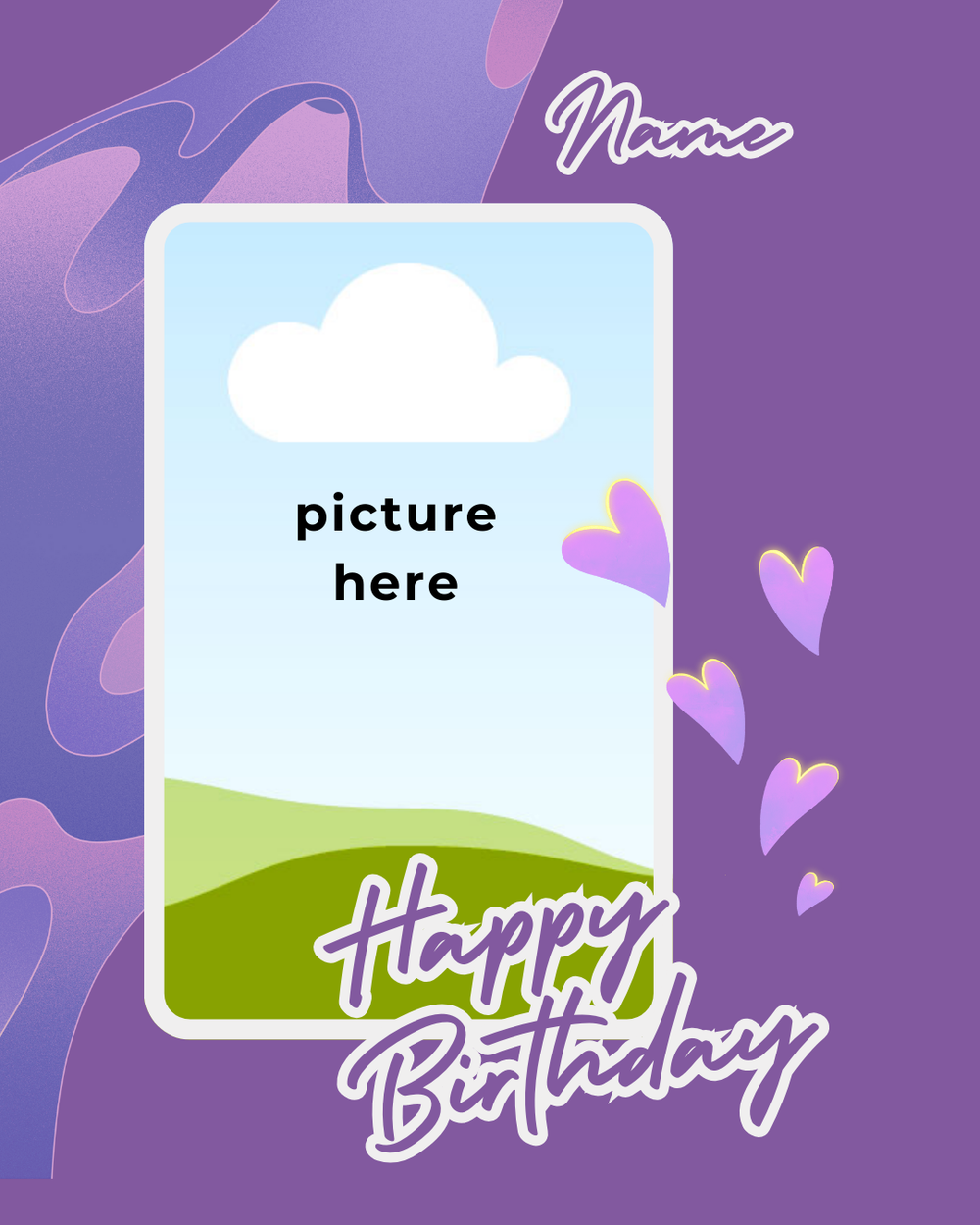 Digital - Happy Birthday Post - Image Personalized