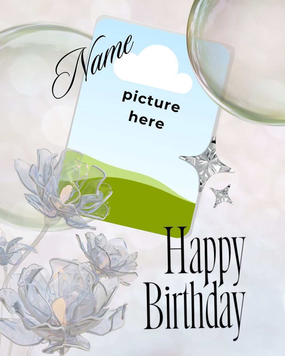 Digital - Happy Birthday Post - Image Personalized