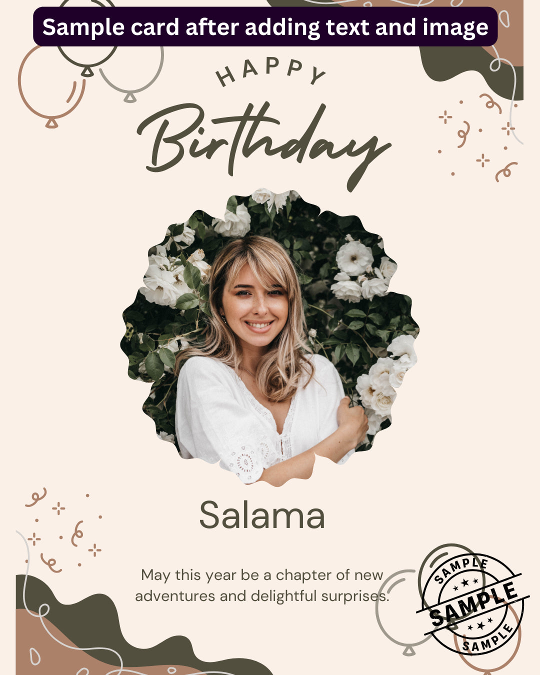 Digital - Happy Birthday Post - Image Personalized