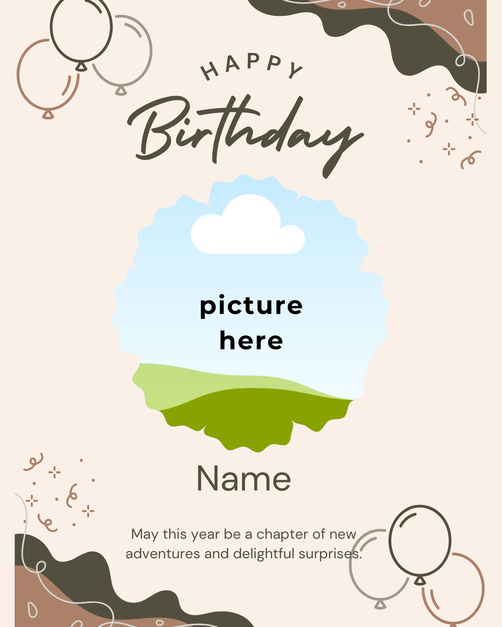Digital - Happy Birthday Post - Image Personalized
