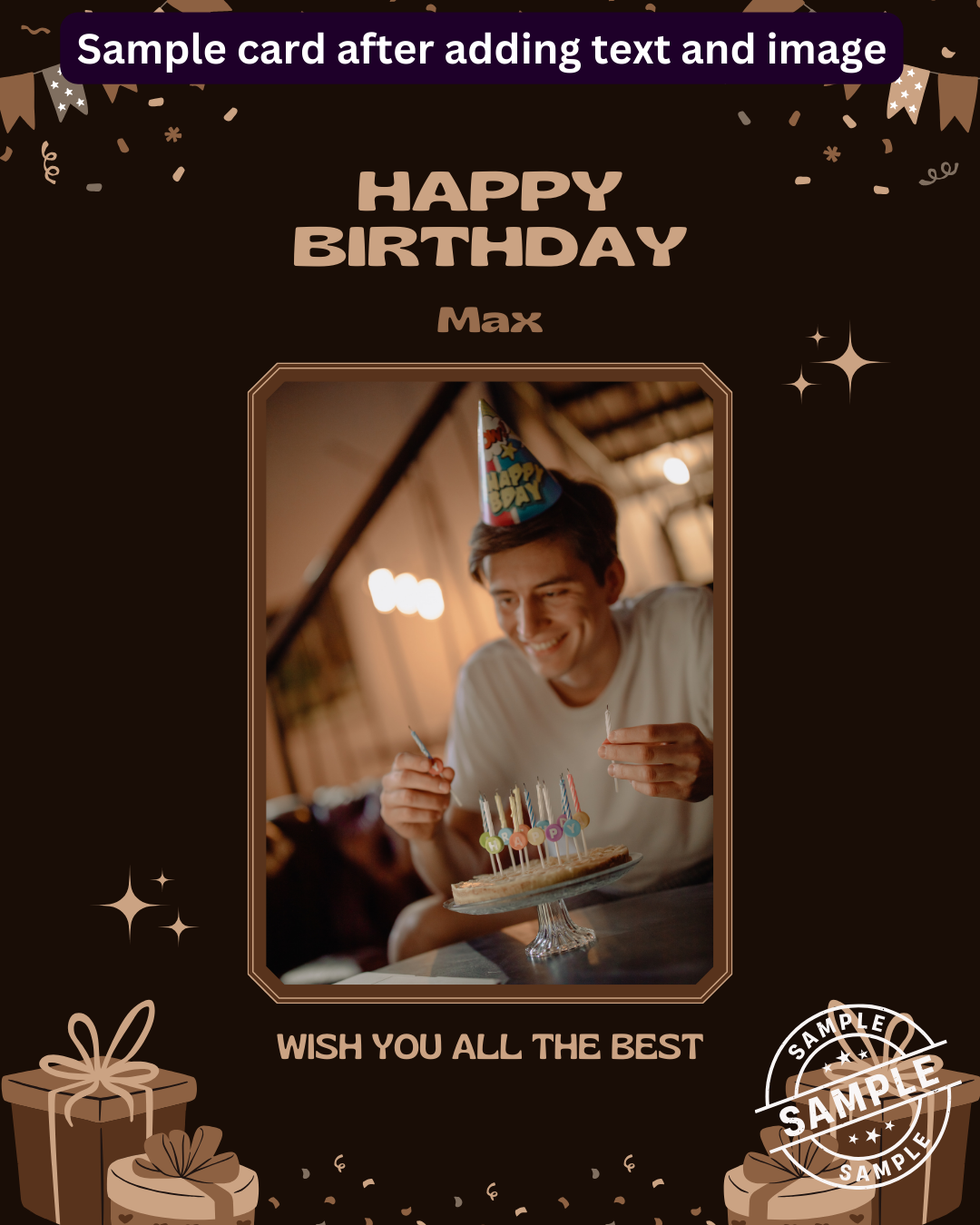 Digital - Happy Birthday Post - Image Personalized