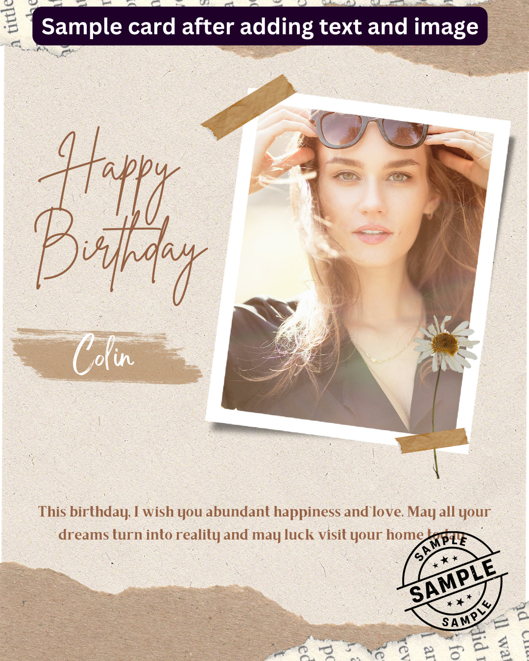 Digital - Happy Birthday Post - Image Personalized