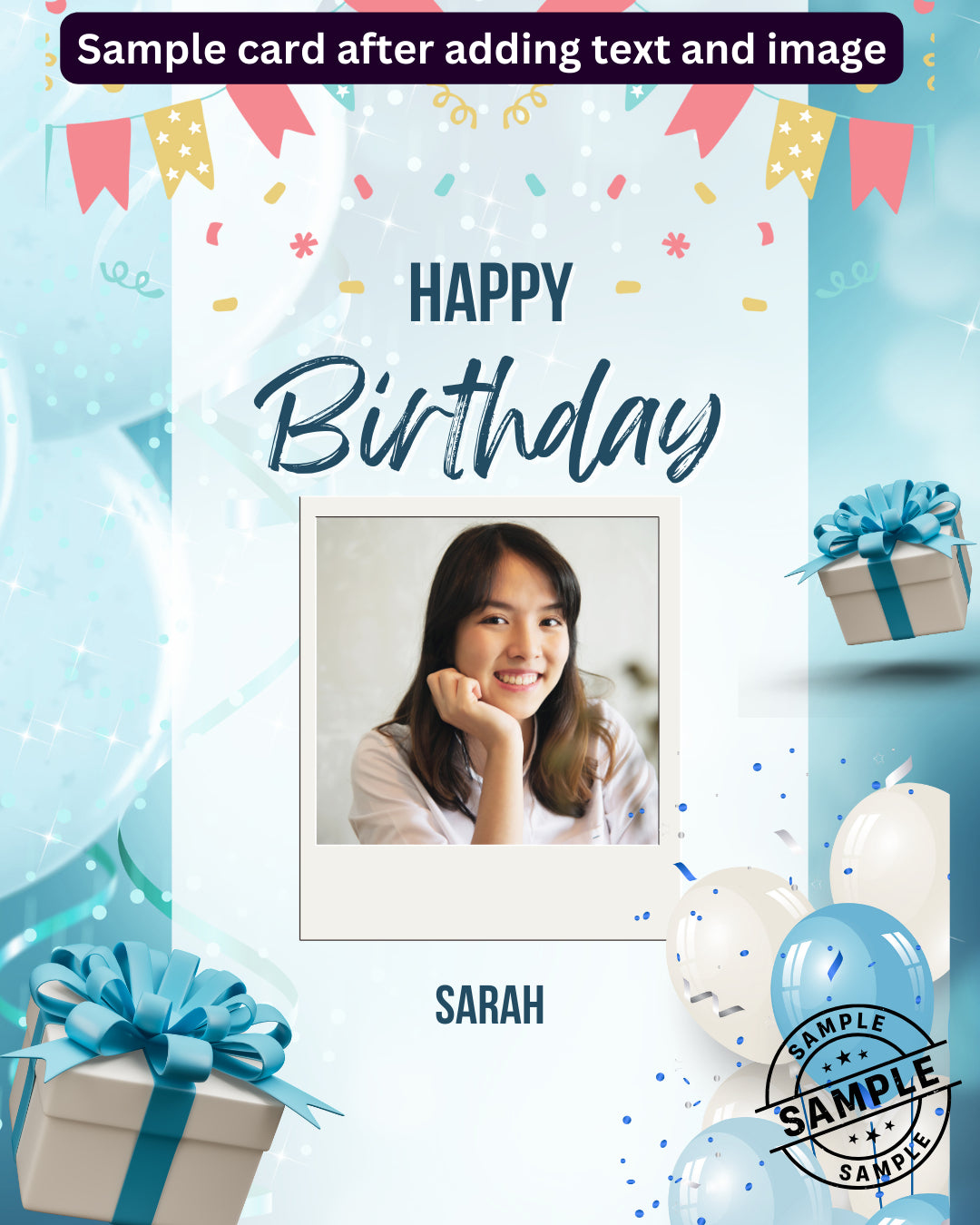 Digital - Happy Birthday Post - Image Personalized