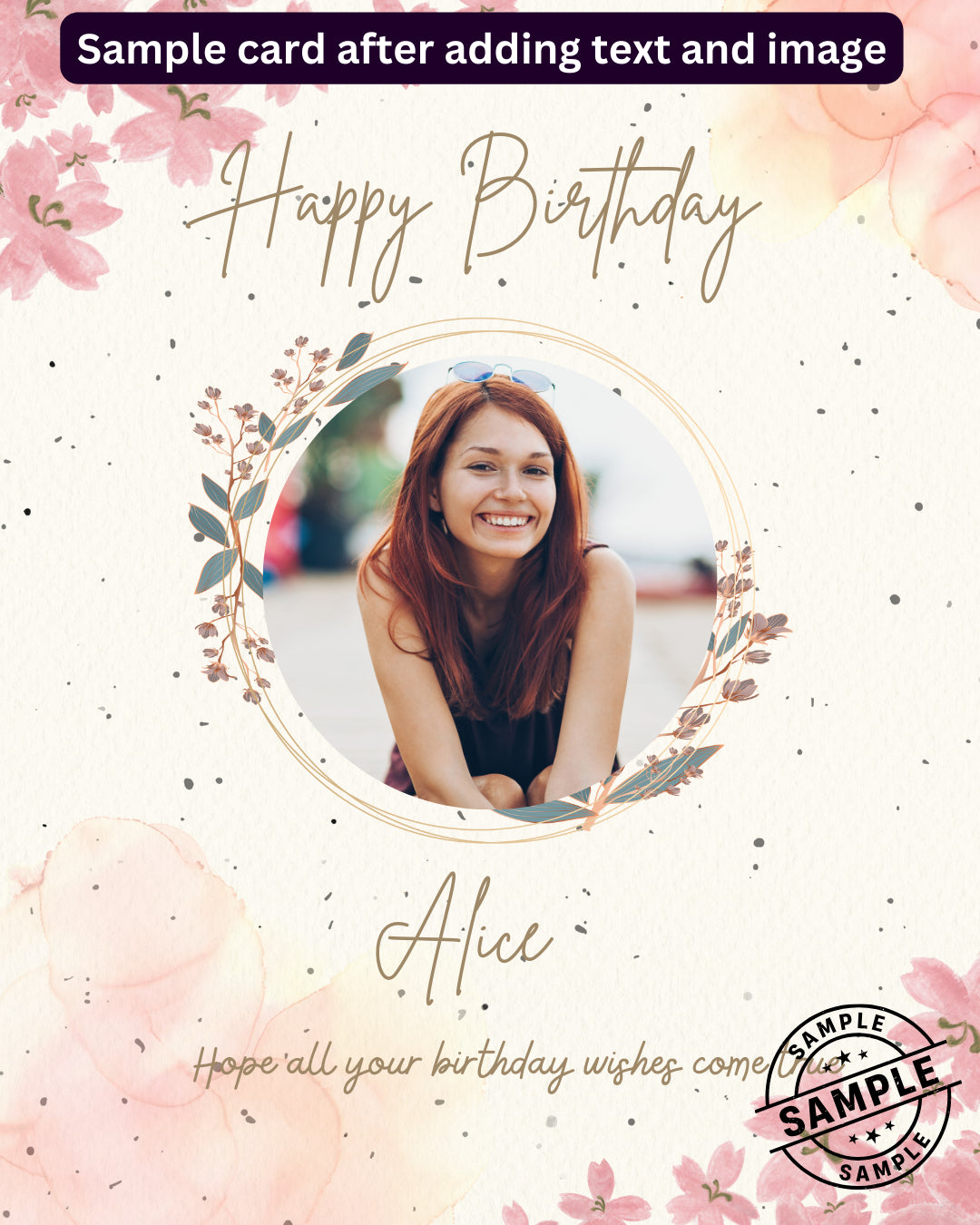 Digital - Happy Birthday Post - Image Personalized