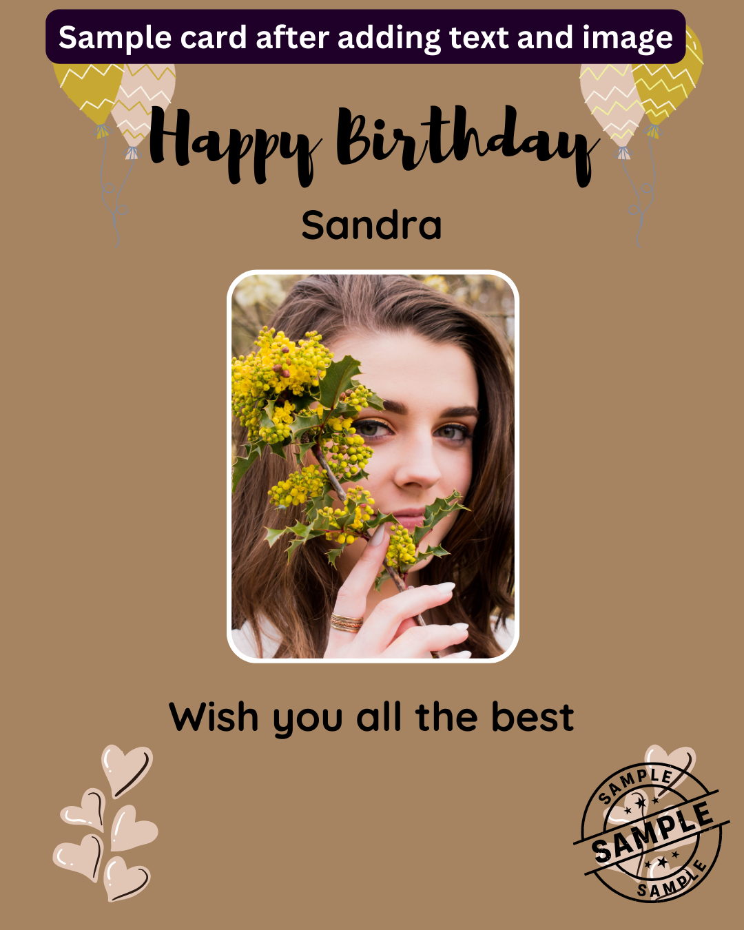 Digital - Happy Birthday Post - Image Personalized
