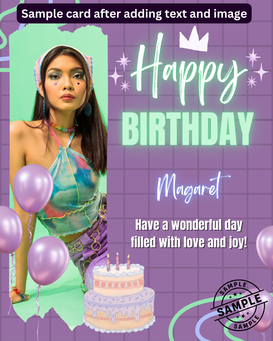 Digital - Happy Birthday Post - Image Personalized