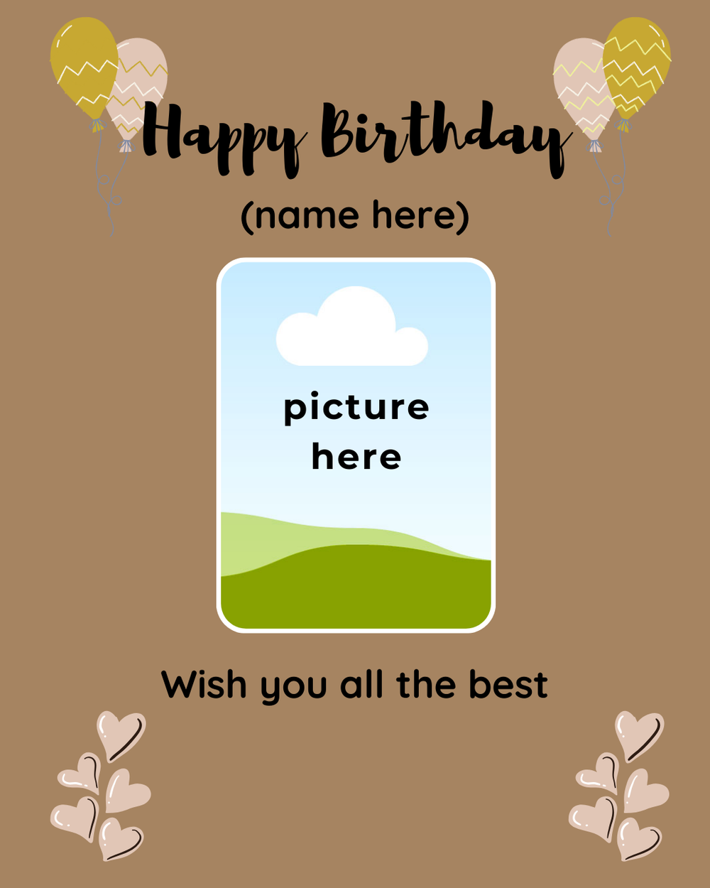 Digital - Happy Birthday Post - Image Personalized