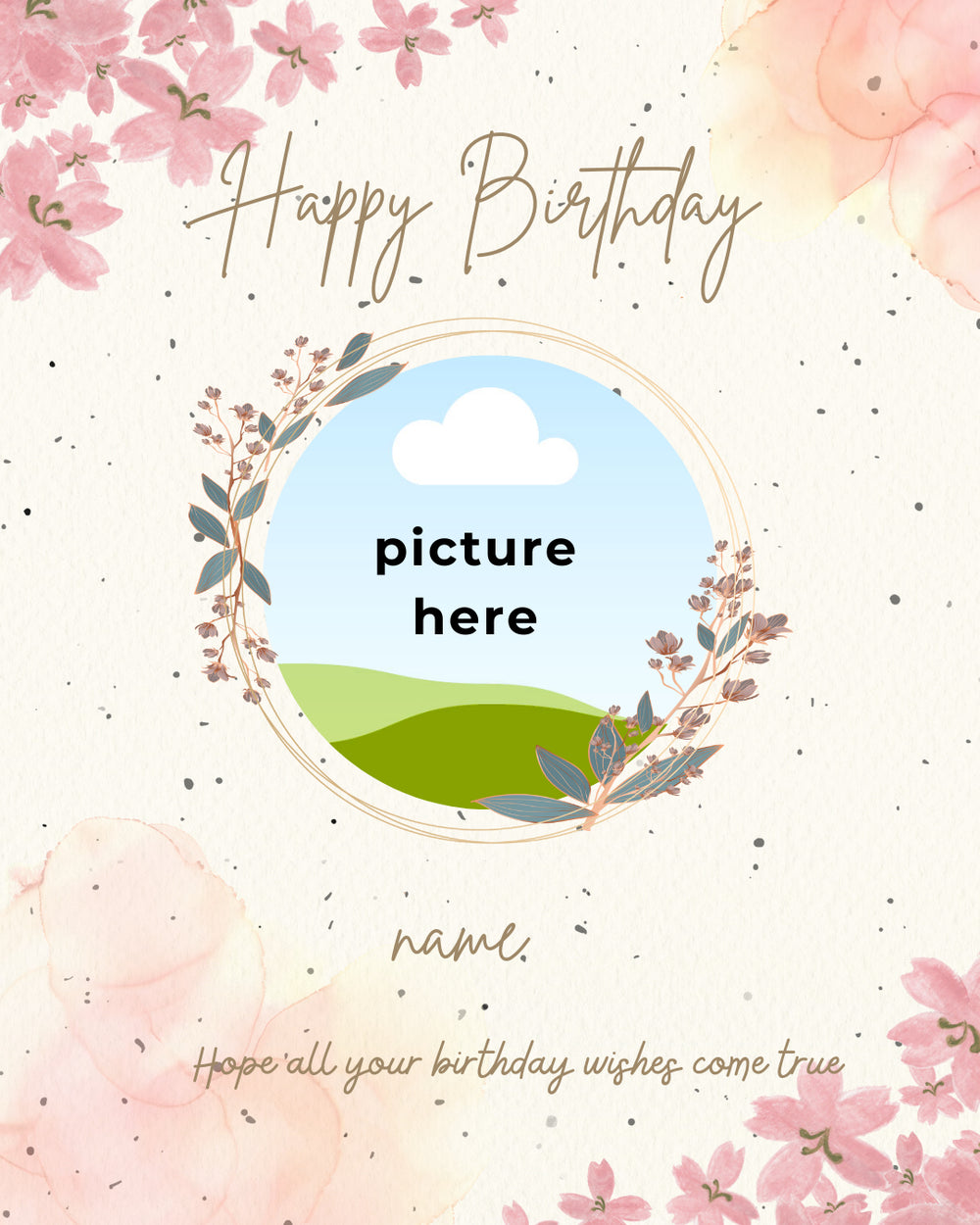 Digital - Happy Birthday Post - Image Personalized