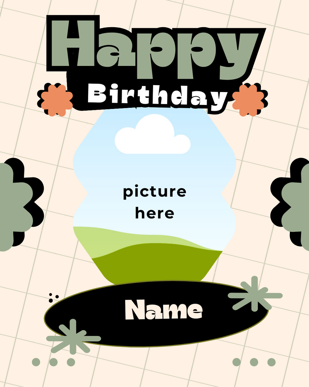 Digital - Happy Birthday Post - Image Personalized
