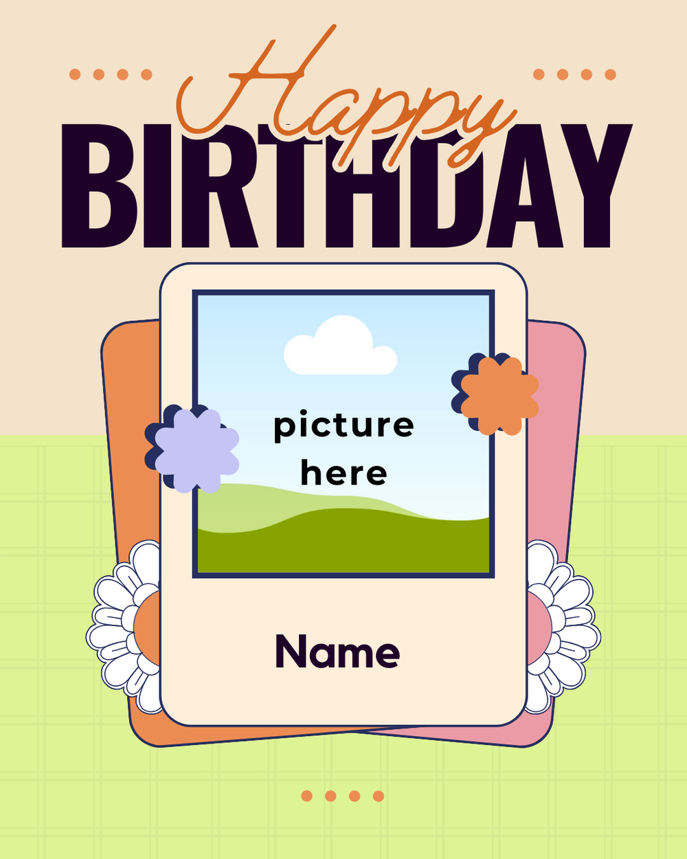 Digital - Happy Birthday Post - Image Personalized